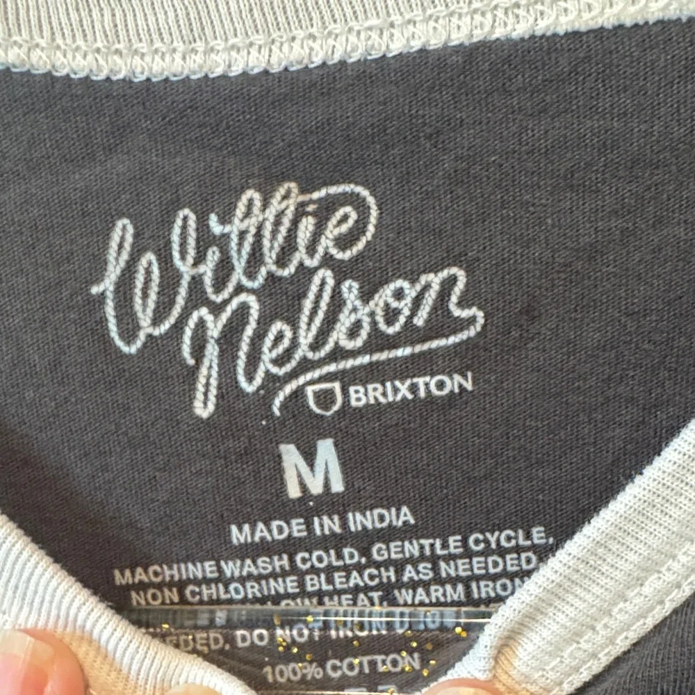 Brixton Willie Nelson Ringer Tee Medium Retro Graphic Cropped Western Band Tee - Picture 2 of 4